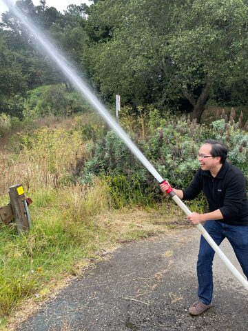 Fire department training for our local high-pressure hoses, super fun!
