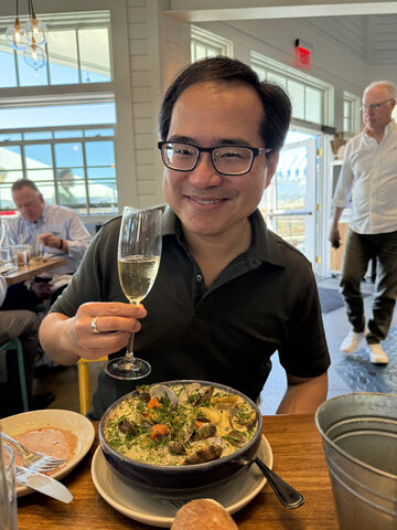 Having a celebratory weekday meal at Hog Island in Larkspur