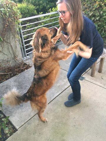 Hana and Holly do a little dance