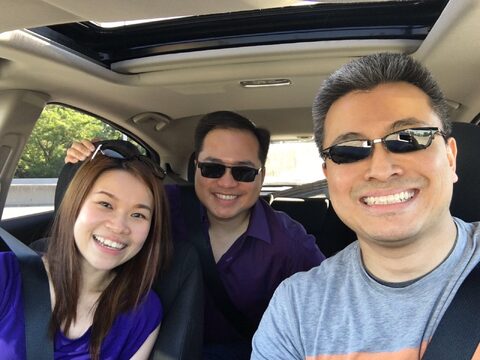 Simon and I hanging out with our cousin Kerrie