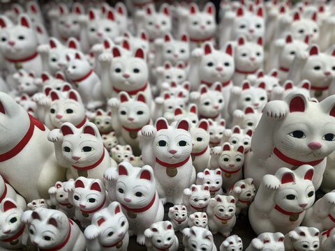Manekineko temple in Setagaya