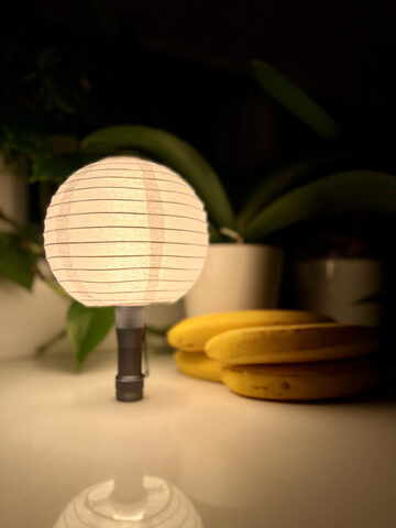 The 3D printed paper lampshade I designed. Source and project writeup: https://github.com/andrewgho/paper_lantern